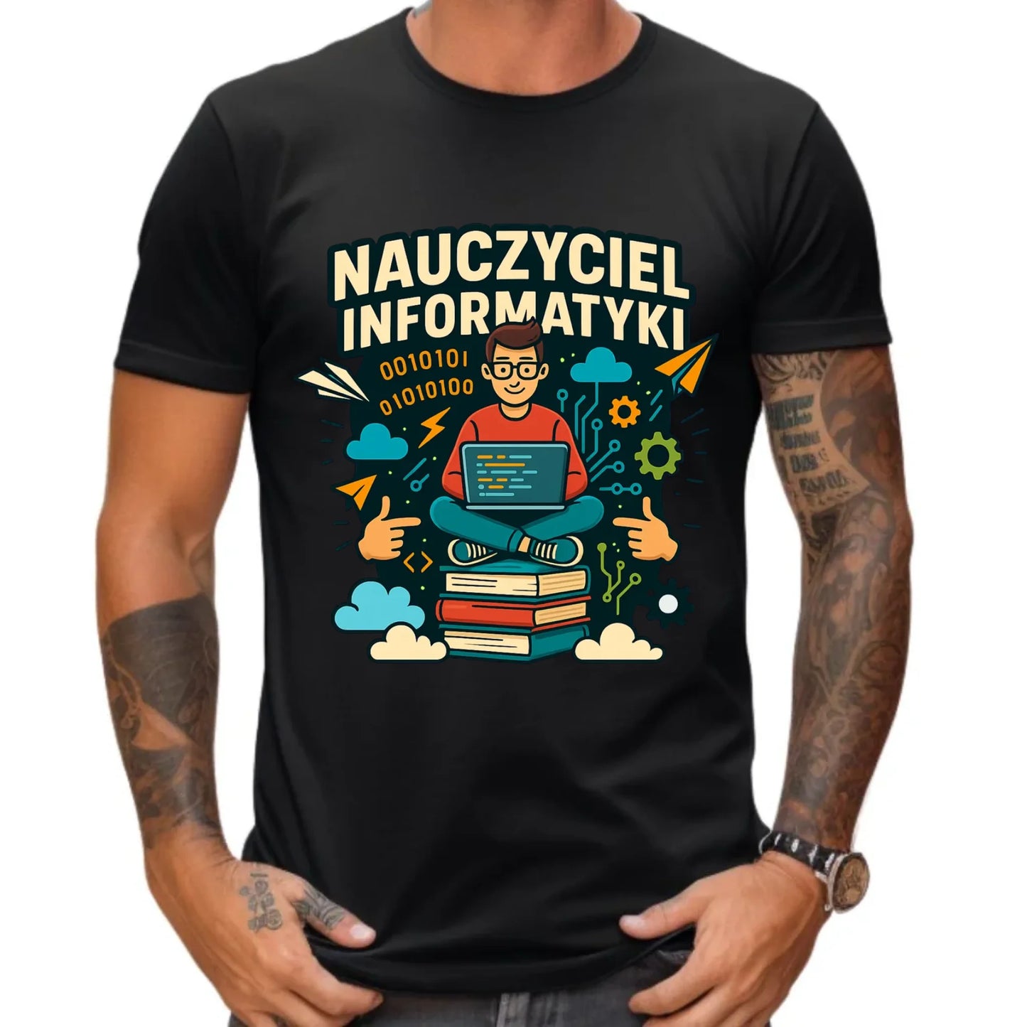 Koszulka męska dla nauczyciela - Nauczyciel informatyki N33