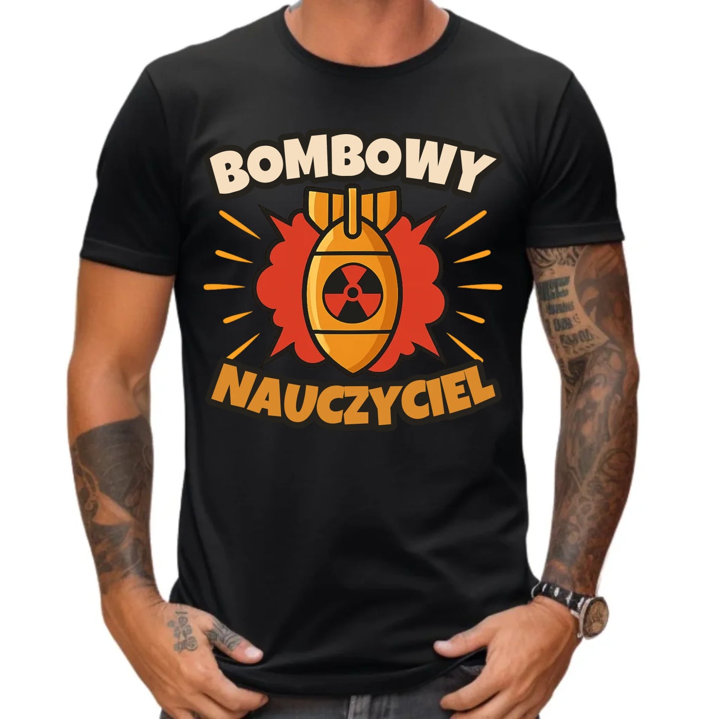 Koszulka męska dla nauczyciela - Bombowy Nauczyciel N36