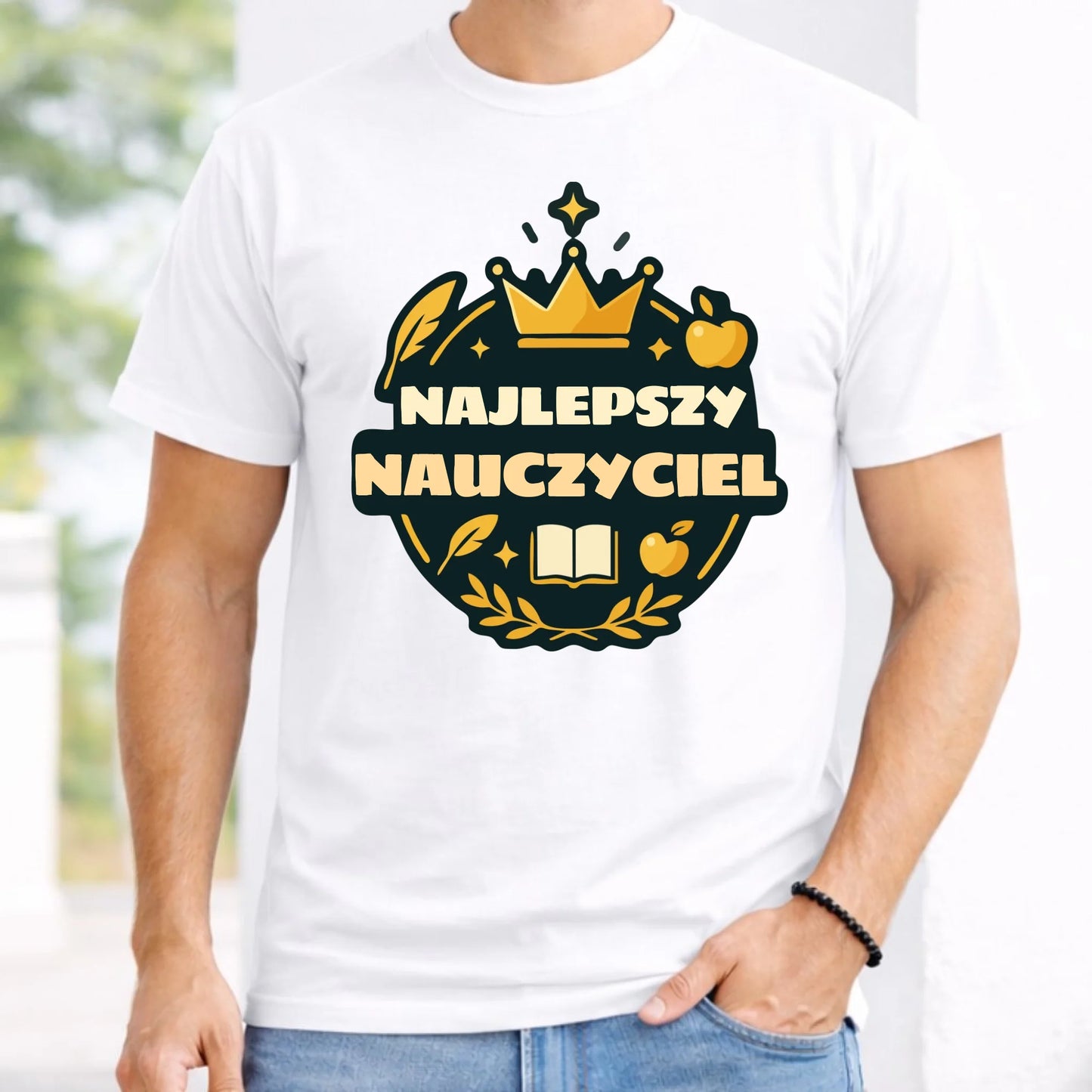 Koszulka męska dla nauczyciela - Najlepszy Nauczyciel N38