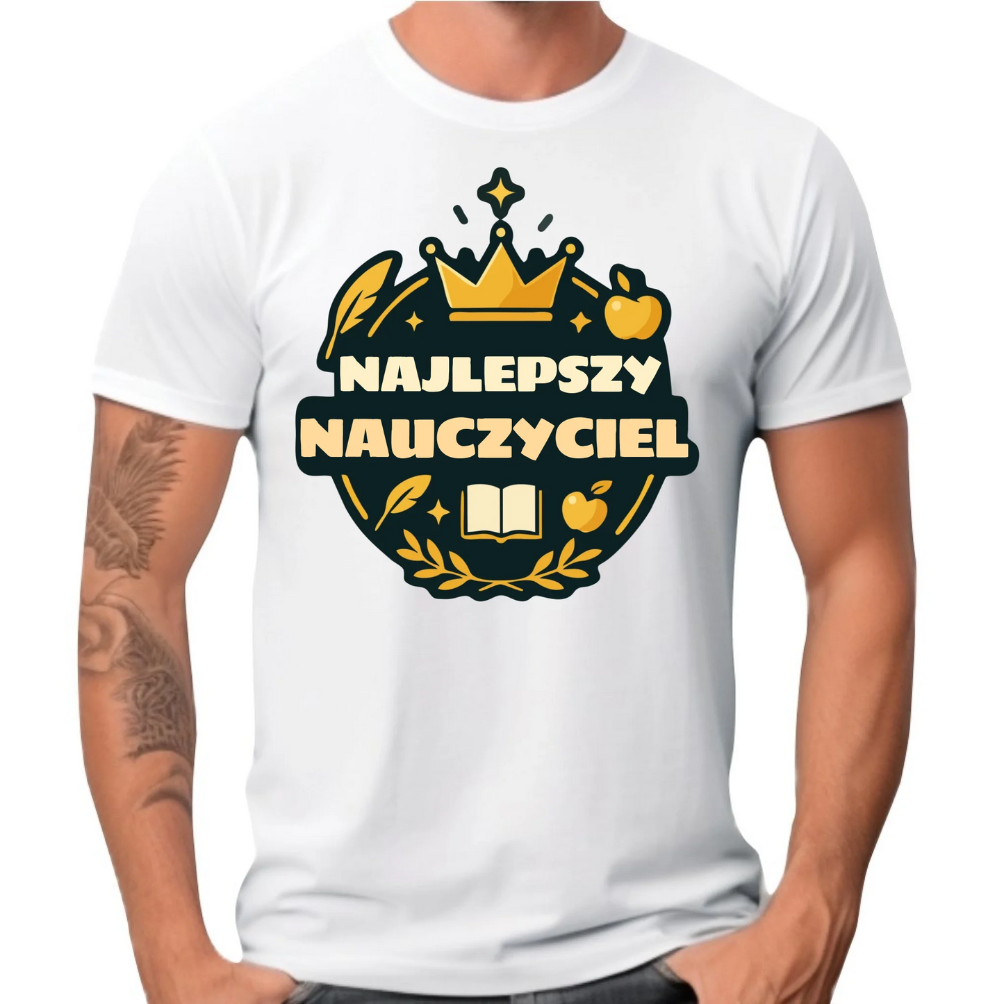 Koszulka męska dla nauczyciela - Najlepszy Nauczyciel N38