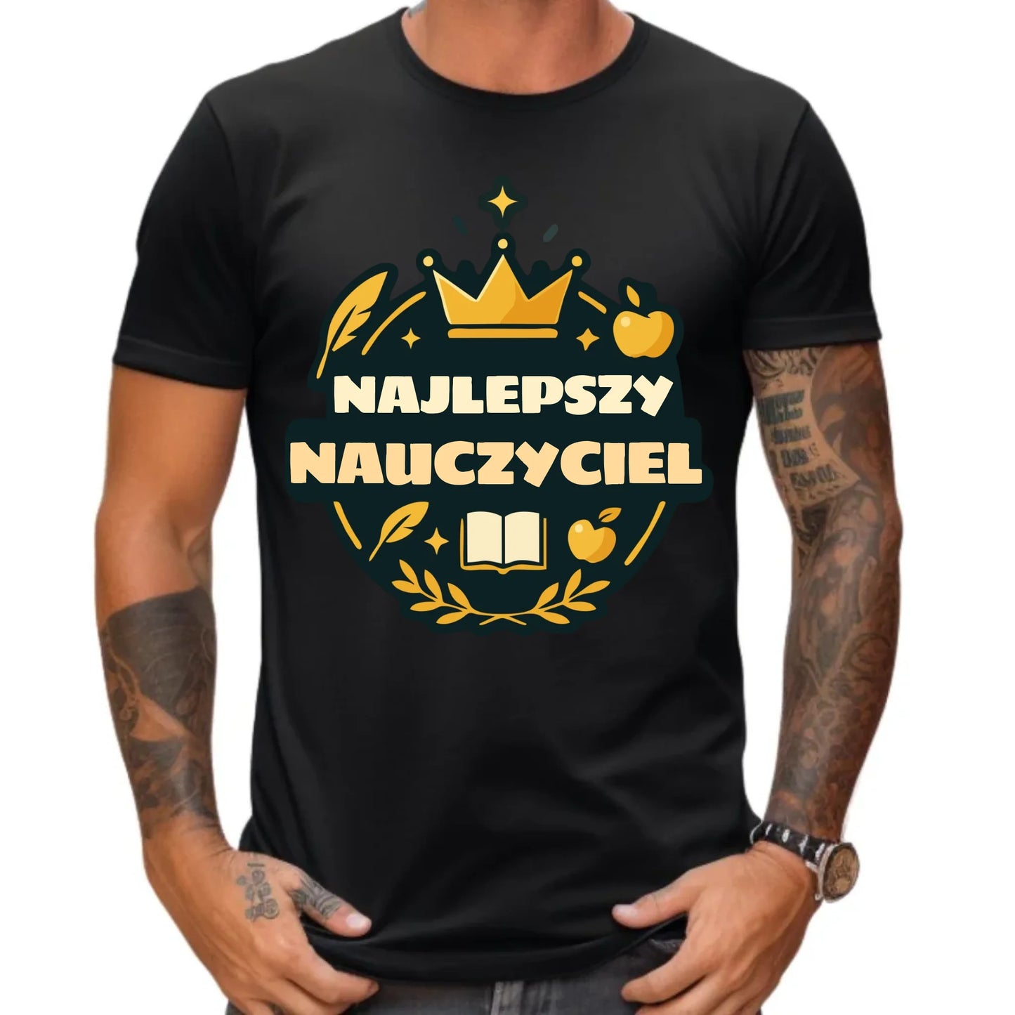 Koszulka męska dla nauczyciela - Najlepszy Nauczyciel N38