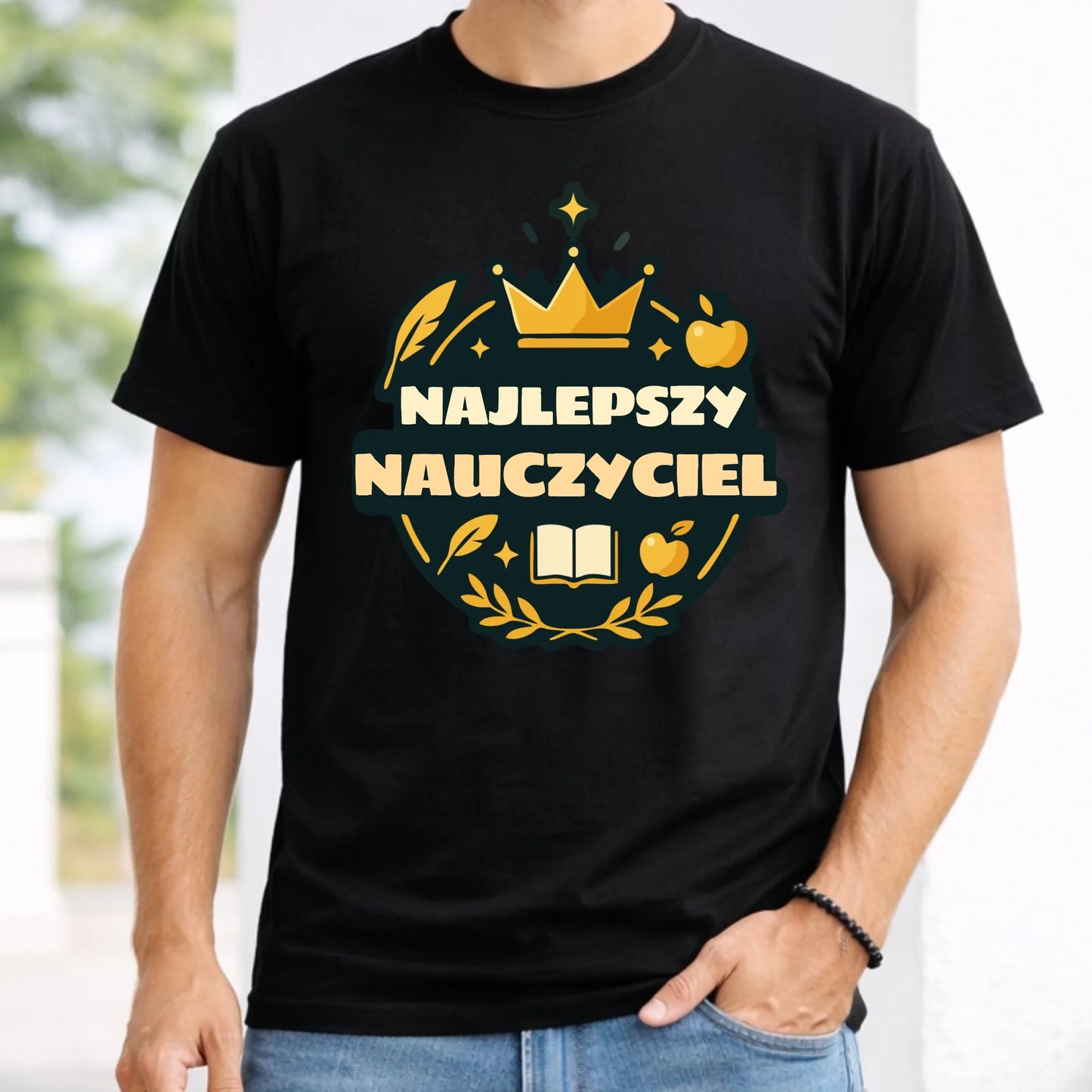 Koszulka męska dla nauczyciela - Najlepszy Nauczyciel N38