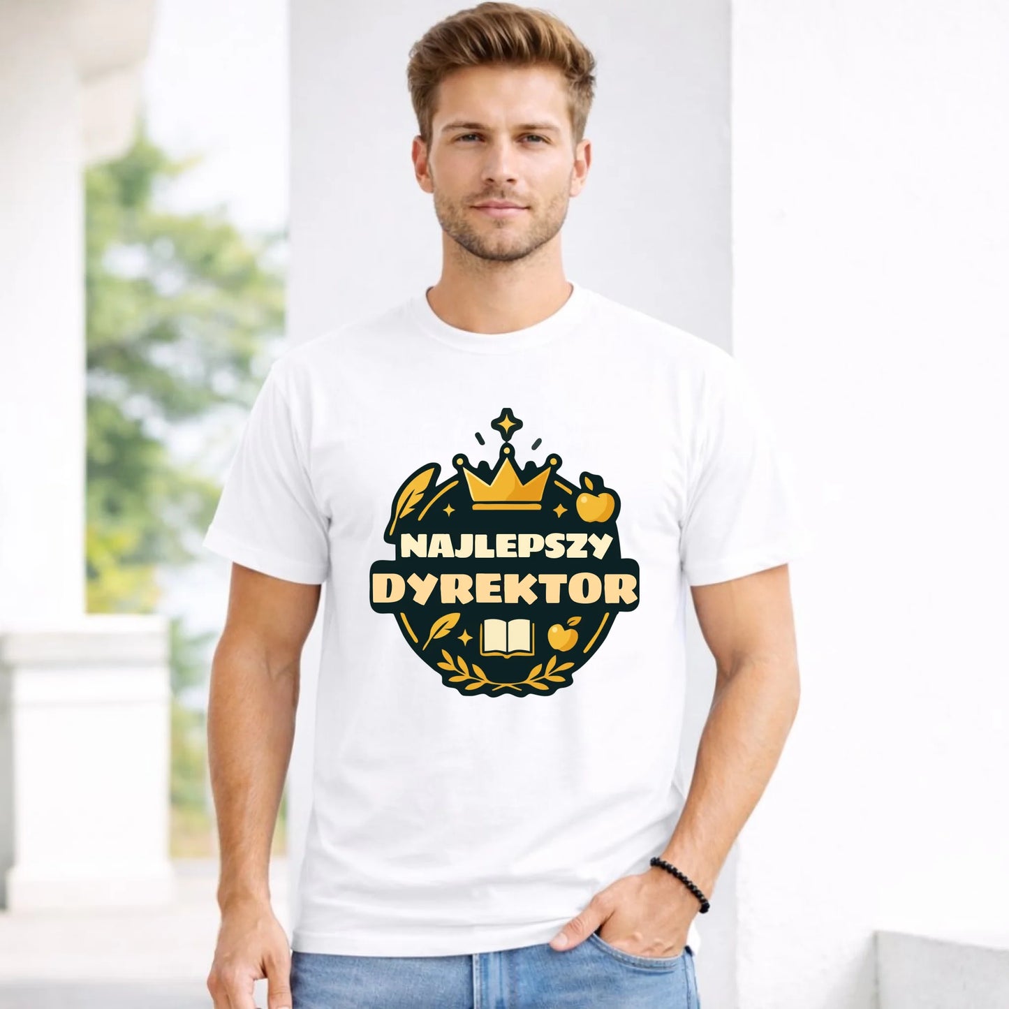 Koszulka męska dla dyrektora szkoły - Najlepszy Dyrektor N48