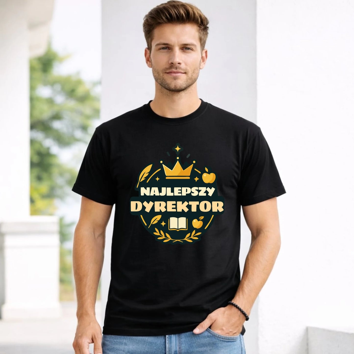 Koszulka męska dla dyrektora szkoły - Najlepszy Dyrektor N48