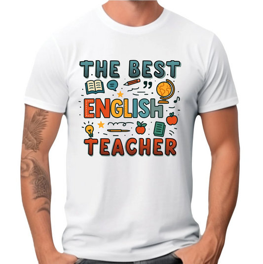 Koszulka męska dla nauczyciela angielskiego - The best english teacher N53