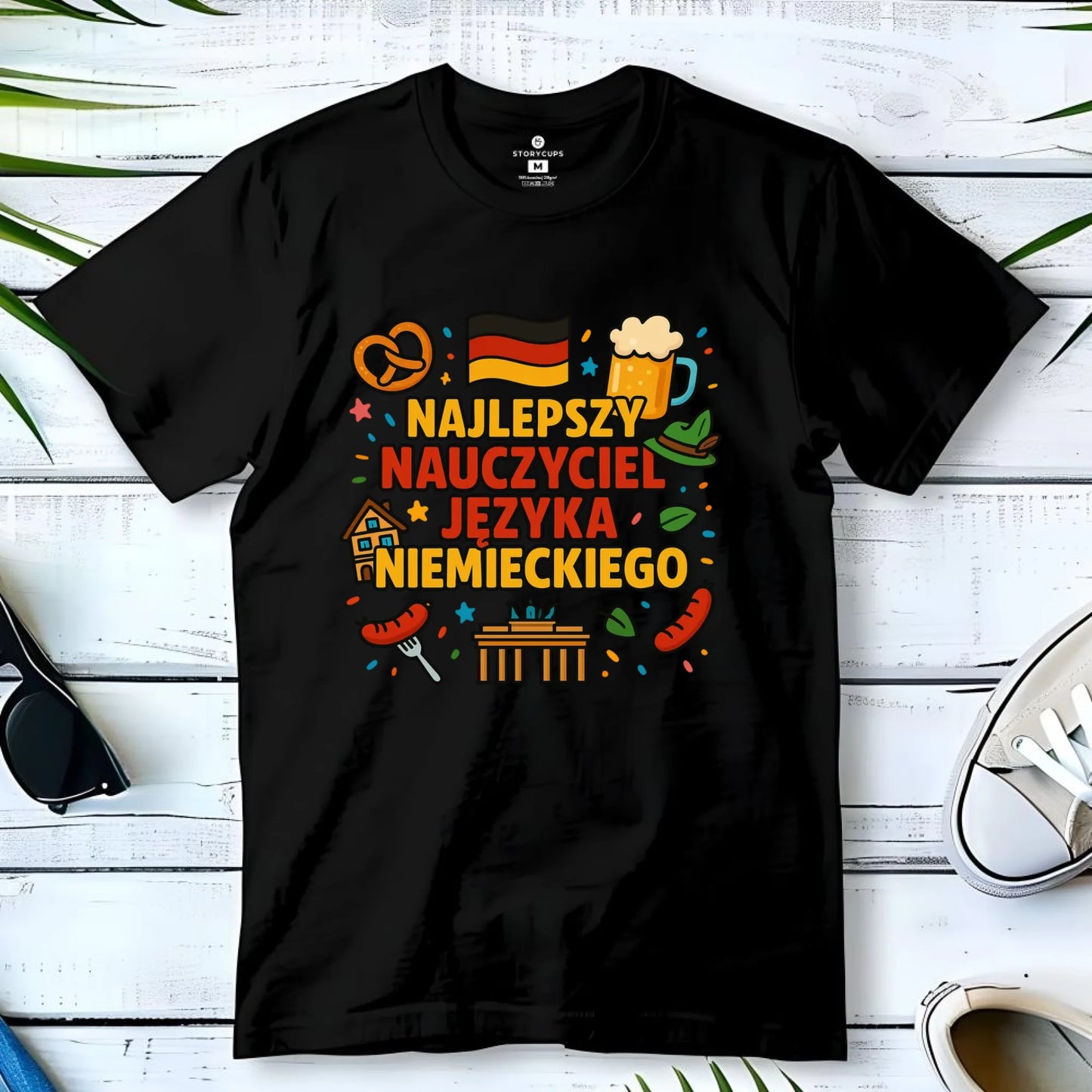 Koszulka męska dla nauczyciela - Najlepszy nauczyciel języka niemieckiego N54