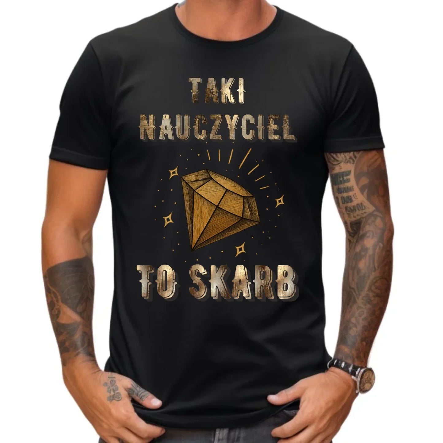 Koszulka męska dla nauczyciela - Taki nauczyciel to skarb N85