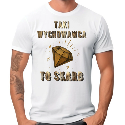 Koszulka męska dla wychowawcy - Taki wychowawca to skarb N86