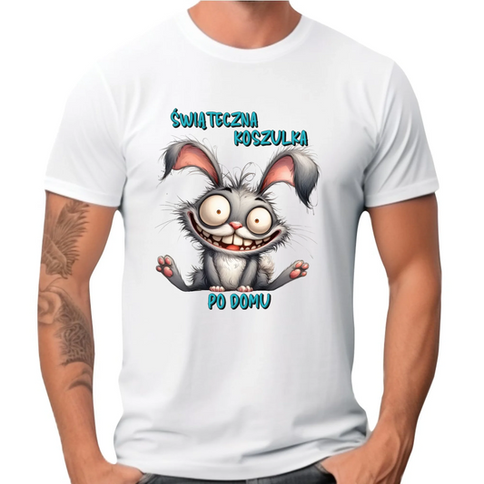 Świąteczna koszulka po domu | Koszulka męska na Wielkanoc WN26