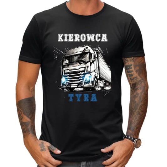 Koszulka męska dla kierowcy ciężarówki - Kierowca tyra ZKT07 - StoryCups.pl