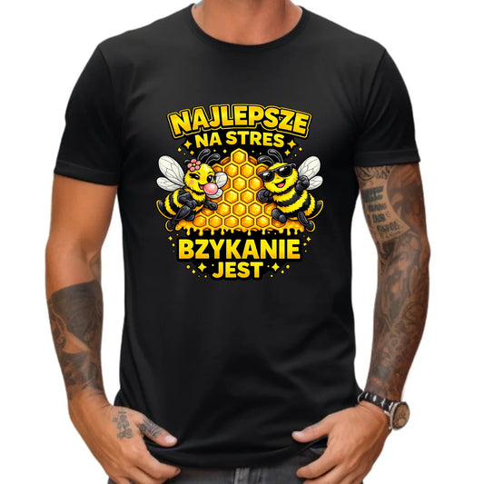 Koszulka męska - Najlepsze na stres bzykanie jest W79 - StoryCups.pl