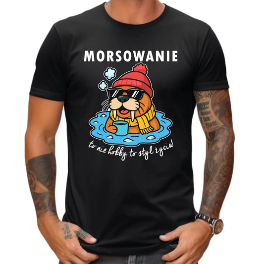 Koszulka męska - prezent dla morsa - Morsowanie to styl życia HM10 - StoryCups.pl