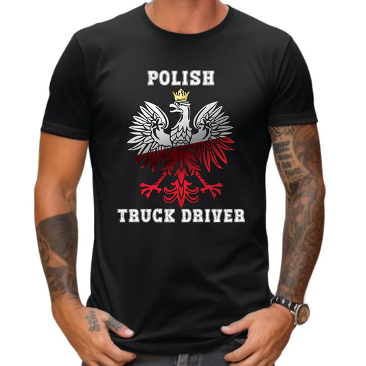 Koszulka męska dla kierowcy ciężarówki - Polish Truck Driver ZKT06 - StoryCups.pl