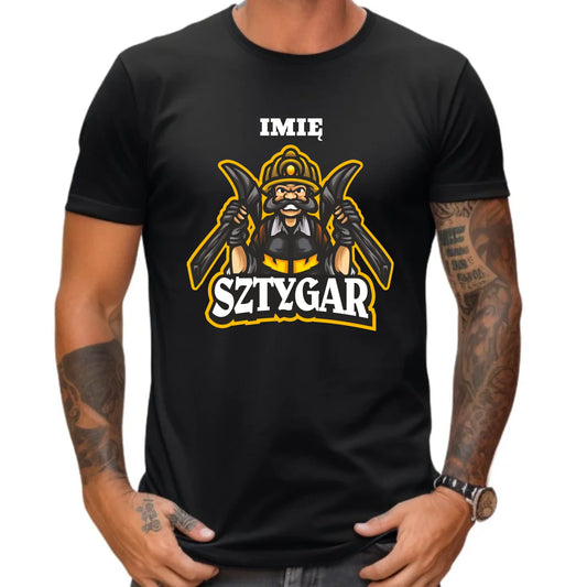 Koszulka męska - prezent dla górnika - Sztygar - personalizowana G15 - StoryCups.pl