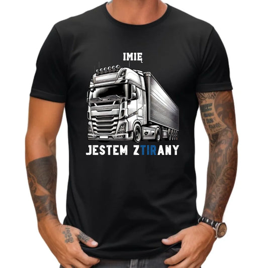 Koszulka męska dla kierowcy tira - Jestem zTIRany - personalizowana ZKT01 - StoryCups.pl