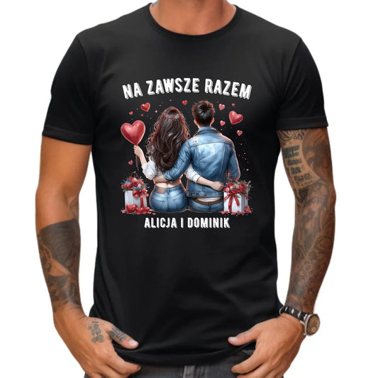 Koszulka męska - Na zawsze razem - personalizowana W07 - StoryCups.pl