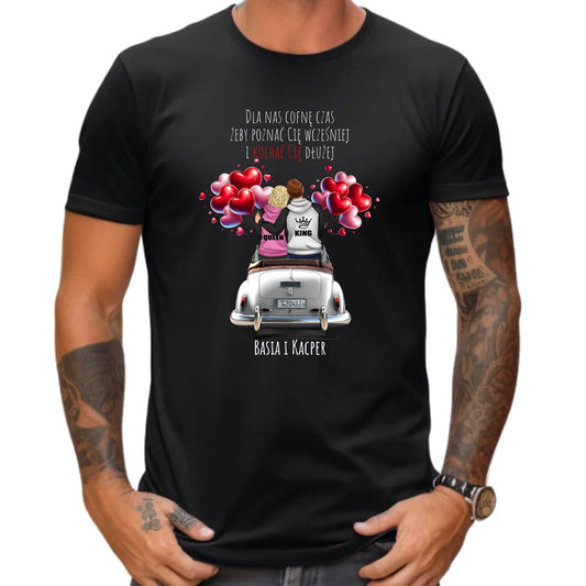 Koszulka męska - Dla nas cofnę czas - personalizowana W08 - StoryCups.pl