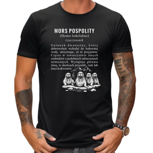 Koszulka męska - prezent dla morsa - Mors pospolity [Homo lodolubus] HM12 - StoryCups.pl