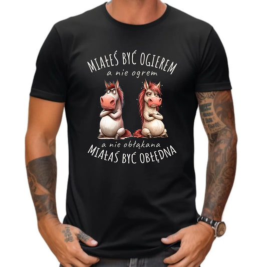 Koszulka męska - Ogier & Obłędna - śmieszna W85 - StoryCups.pl