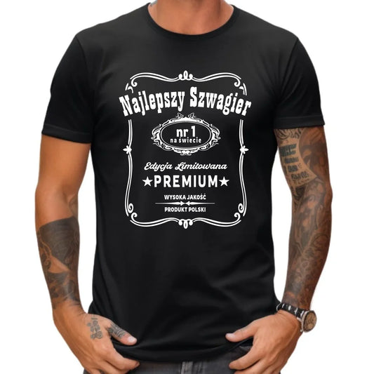 Koszulka męska dla szwagra - Najlepszy Szwagier Edycja Limitowana DSZ02 - StoryCups.pl