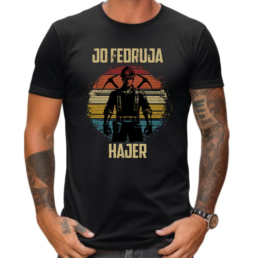 Koszulka męska - prezent dla górnika - Jo fedruja Hajer G26 - StoryCups.pl