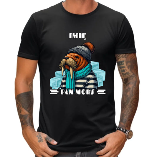 Koszulka męska - prezent dla morsa - Pan Mors - personalizowana HM15 - StoryCups.pl