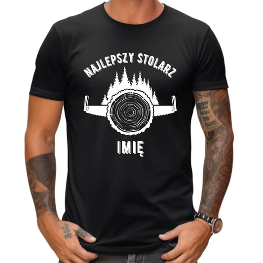 Koszulka męska dla stolarza - Najlepszy stolarz - personalizowana ZS01 - StoryCups.pl