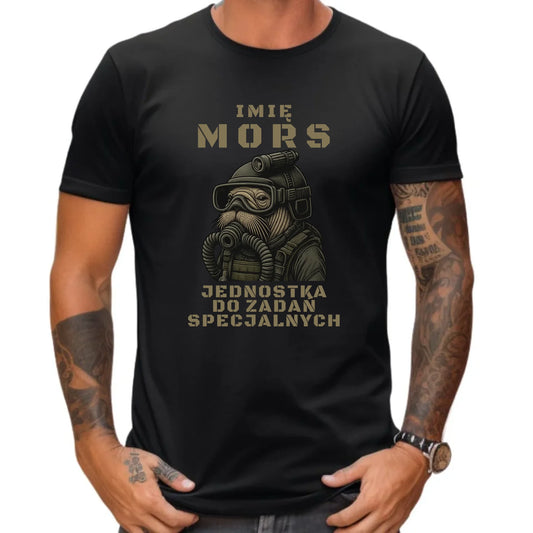 Koszulka męska - prezent dla morsa - Mors do zadań specjalnych - personalizowana HM07 - StoryCups.pl