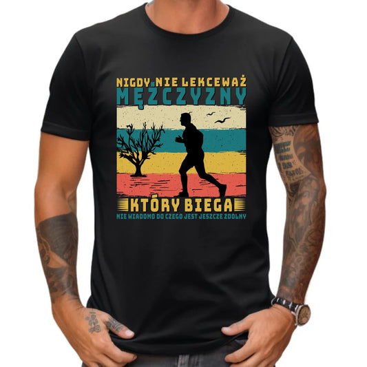 Koszulka męska dla biegacza - Nigdy nie lekceważ HB03 - StoryCups.pl