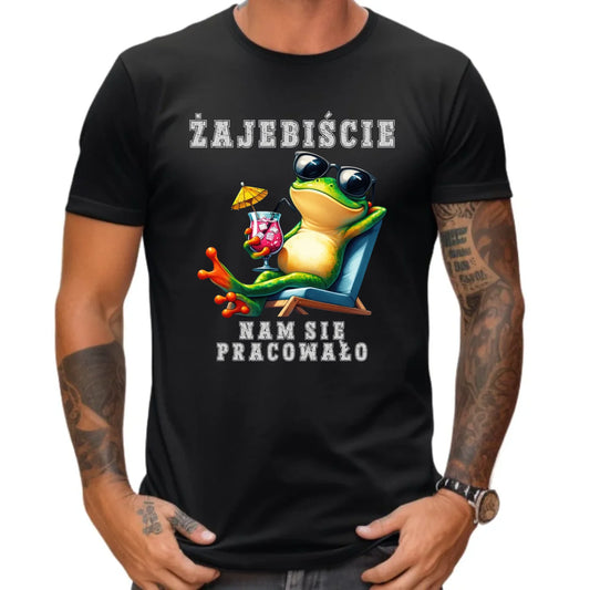 Koszulka męska na odejście z pracy - Żajebiście nam się pracowało OP09 - StoryCups.pl