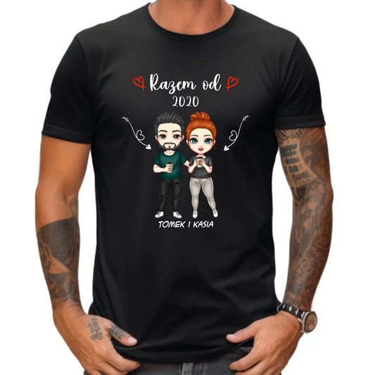 Koszulka męska - Para razem od - personalizowana W01 - StoryCups.pl