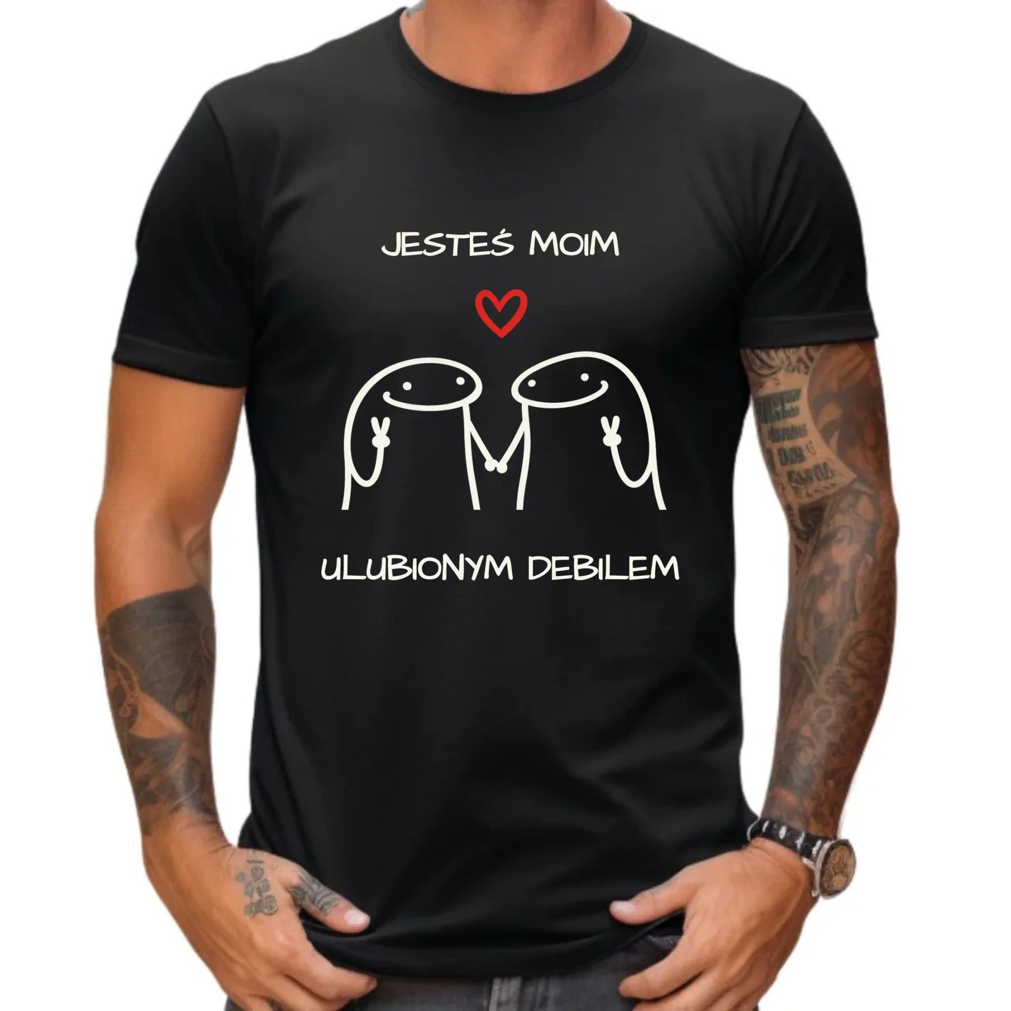 Koszulka męska - Jesteś moim ulubionym debilem W78 - StoryCups.pl