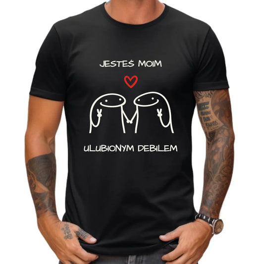 Koszulka męska - Jesteś moim ulubionym debilem W78 - StoryCups.pl