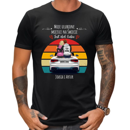 Koszulka męska - Moje ulubione miejsce - personalizowana W06 - StoryCups.pl