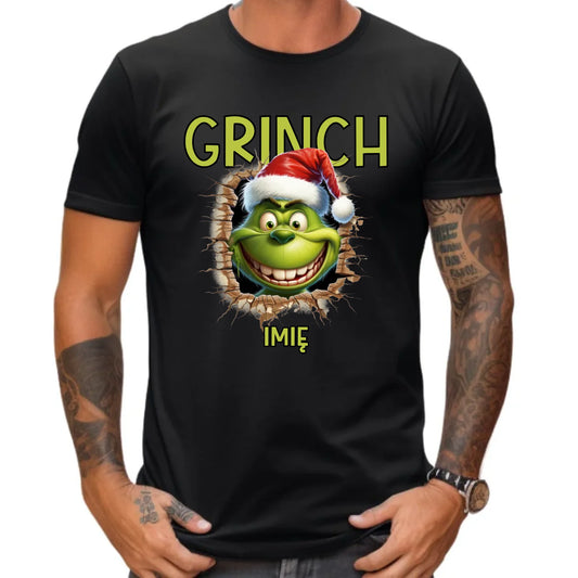 Koszulka męska świąteczna - Grinch - personalizowana BN112 - StoryCups.pl