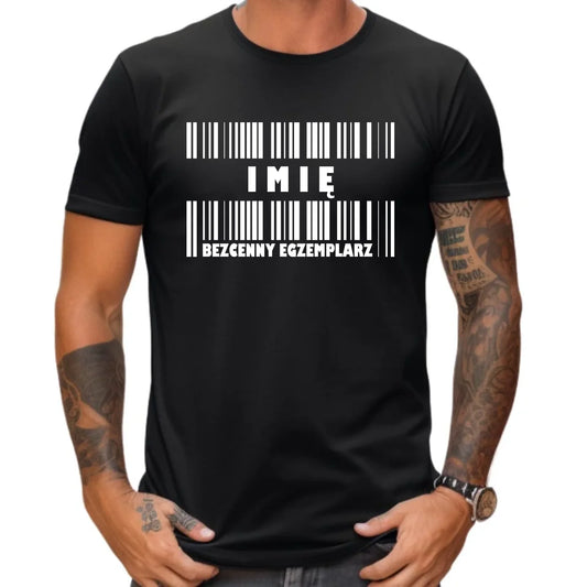 Koszulka męska - Bezcenny egzemplarz prezent dla niego - personalizowana DCH07 - StoryCups.pl