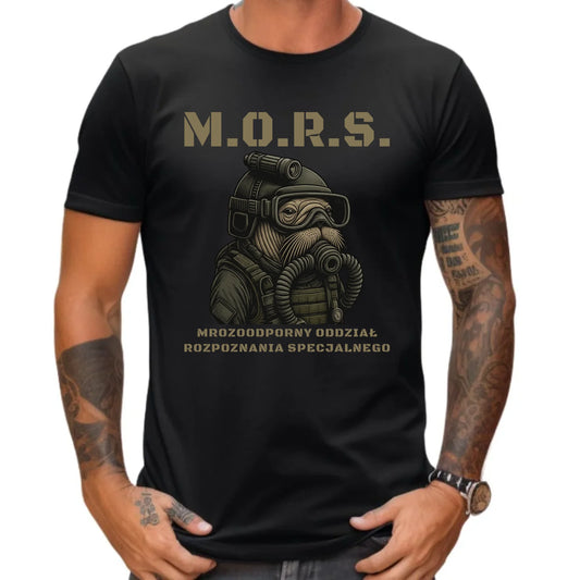 Koszulka męska - prezent dla morsa - M.O.R.S. Mrozoodporny Oddział Rozpoznania Specjalnego HM20 - StoryCups.pl