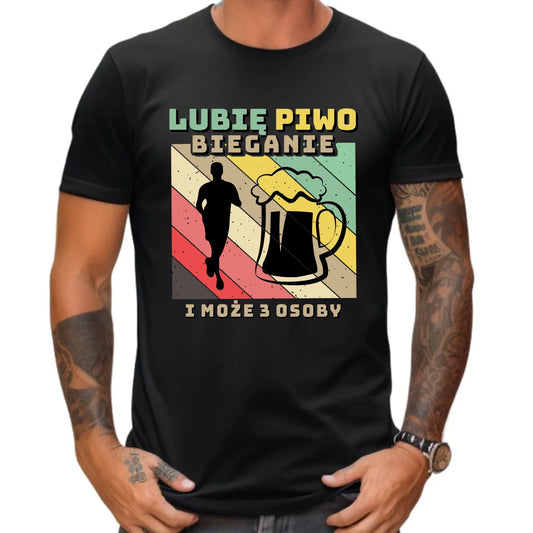 Koszulka męska dla biegacza - Lubię piwo bieganie HB01 - StoryCups.pl