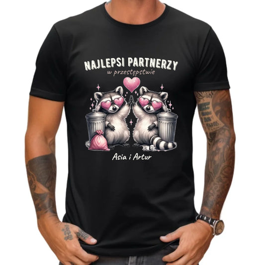 Koszulka męska - Najlepsi partnerzy w przestępstwie - personalizowana W27 - StoryCups.pl