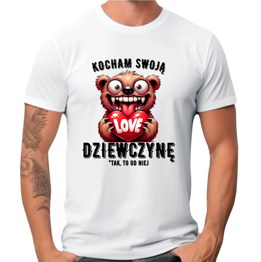 Koszulka męska dla chłopaka - Kocham swoją dziewczynę W30 - StoryCups.pl