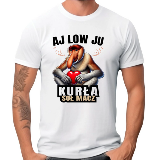 Koszulka męska - Janusz nosacz - Aj low ju kurła W26 - StoryCups.pl