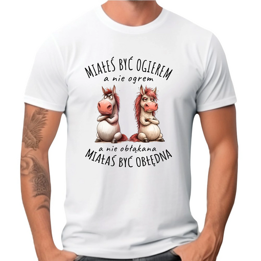 Koszulka męska - Ogier & Obłędna - śmieszna W85 - StoryCups.pl