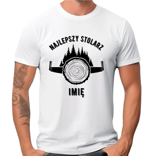Koszulka męska dla stolarza - Najlepszy stolarz - personalizowana ZS01 - StoryCups.pl