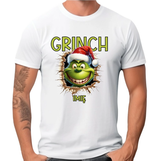 Koszulka męska świąteczna - Grinch - personalizowana BN112 - StoryCups.pl