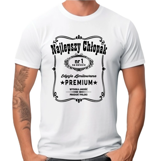 Koszulka męska - prezent dla chłopaka - Najlepszy chłopak na świecie DCH20 - StoryCups.pl