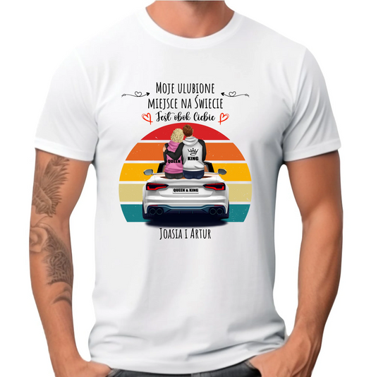 Koszulka męska - Moje ulubione miejsce - personalizowana W06 - StoryCups.pl