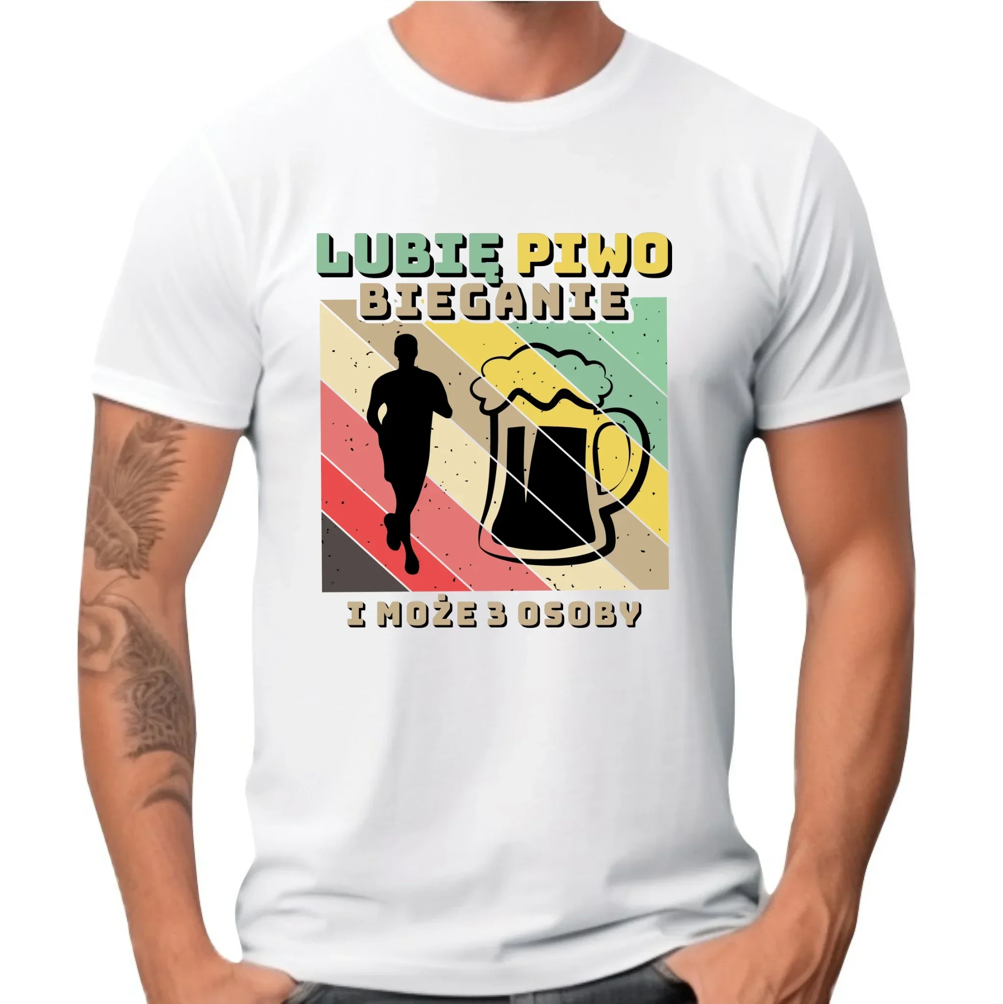 Koszulka męska dla biegacza - Lubię piwo bieganie HB01 - StoryCups.pl