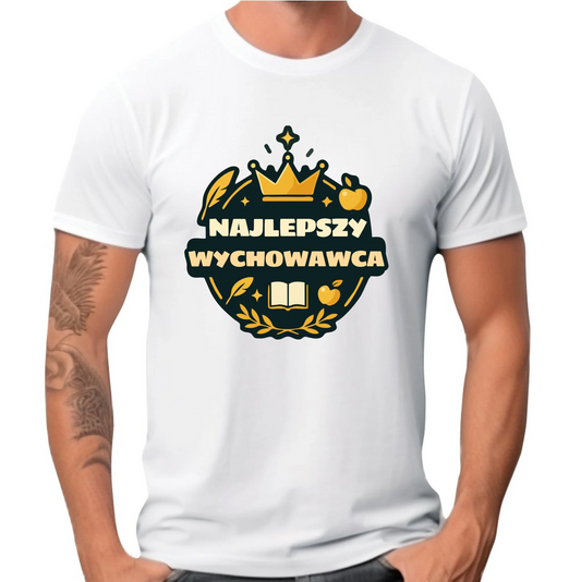 Koszulka męska dla wychowawcy - Najlepszy Wychowawca N42 - StoryCups.pl
