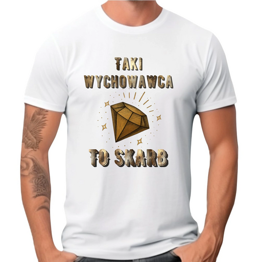 Koszulka męska dla wychowawcy - Taki wychowawca to skarb N86 - StoryCups.pl