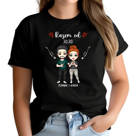 Koszulka damska - Para razem od - personalizowana W01 - StoryCups.pl